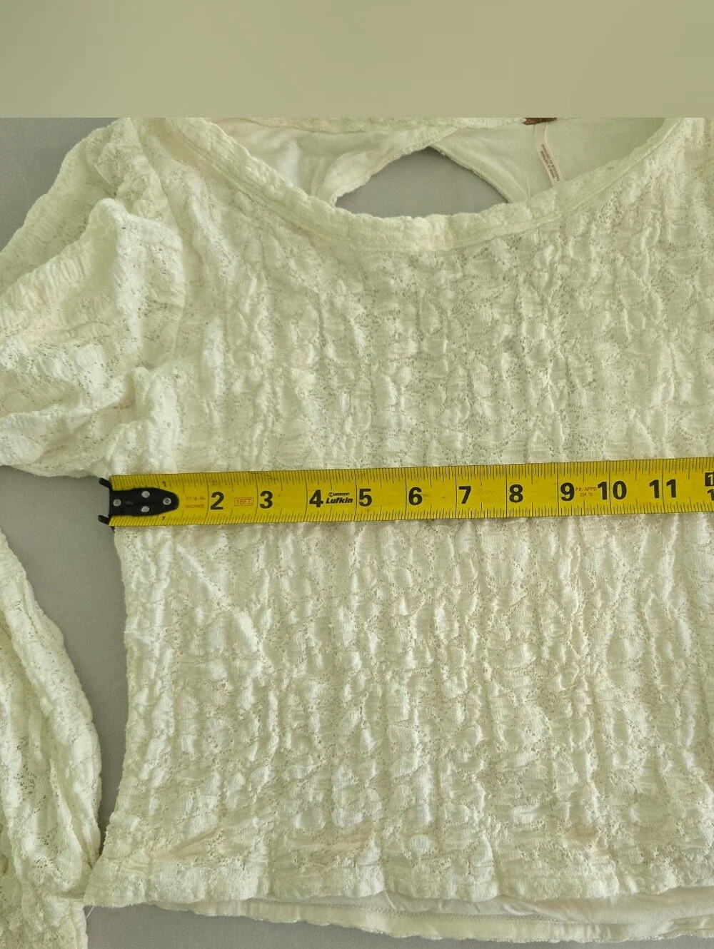 Free People Tea Time floral lace crop top Size Medium